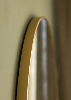 Spejl Modern Guld 80 cm Ø