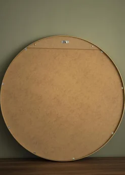 Spejl Modern Guld 80 cm Ø