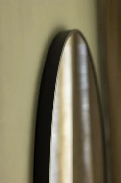 Spejl Modern Sort 80 cm Ø