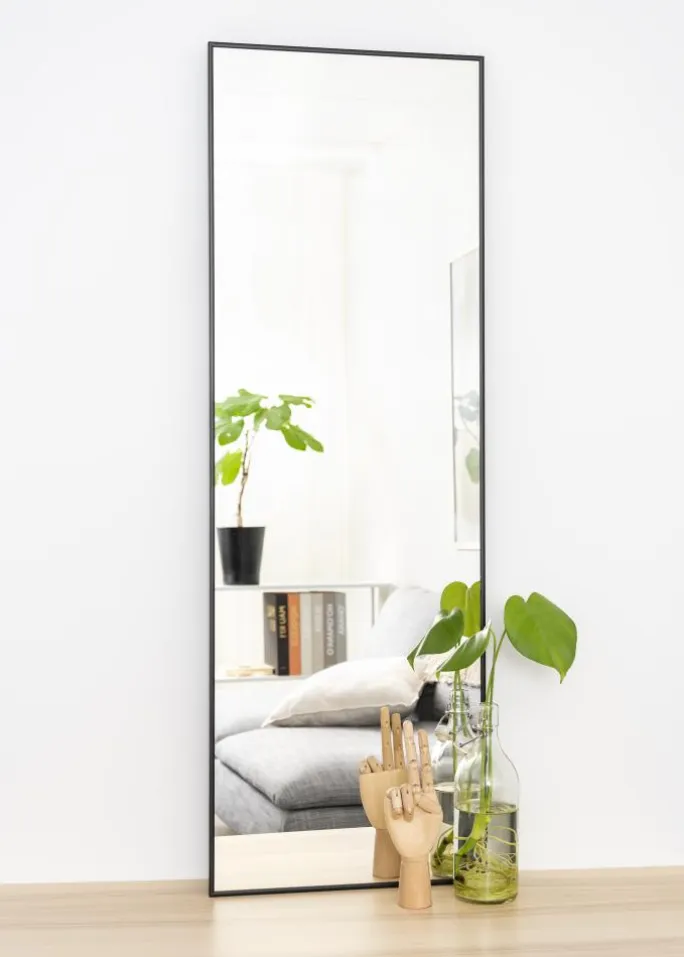 Spejl Narrow Sort 41x121 cm