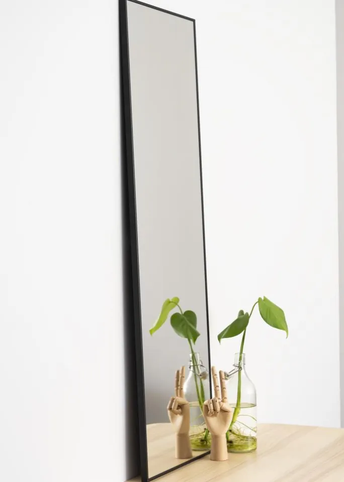 Spejl Narrow Sort 41x121 cm