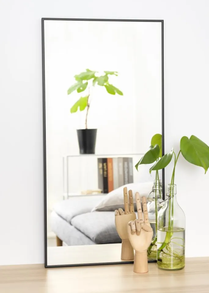 Spejl Narrow Sort 41x81 cm