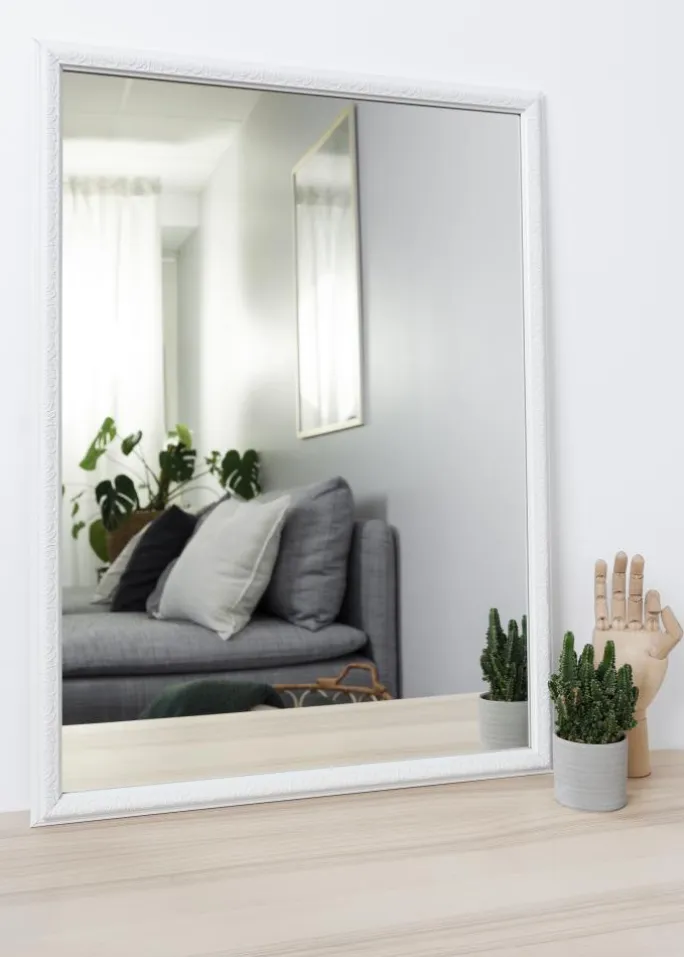 Spejl Nostalgia Hvid 50x70 cm