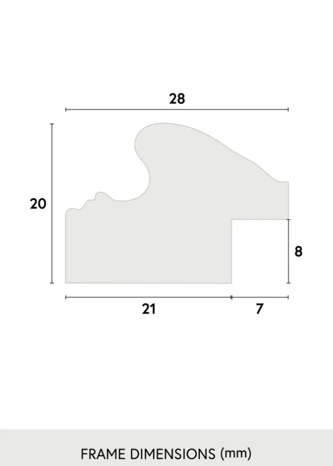 Spejl Nostalgia Hvid 50x70 cm