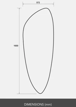 Spejl Obelisk 160x57 cm