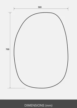Spejl Oblong II 50x70 cm