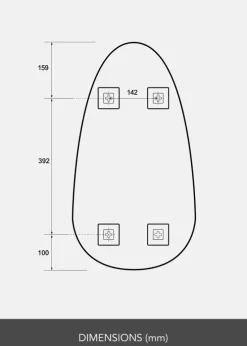 Spejl Pendant 35x65 cm