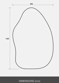 Spejl Perspective 80x120 cm