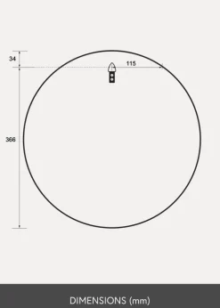 Spejl Reflection Hvid 40 cm Ø