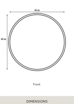 Spejl Reflection Hvid 40 cm Ø