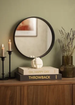 Spejl Reflection Sort 40 cm Ø