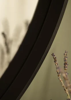 Spejl Reflection Sort 80 cm Ø