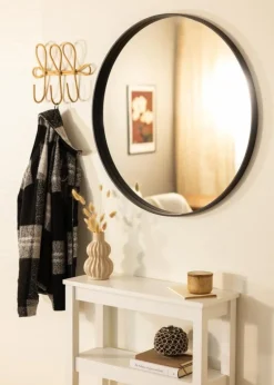 Spejl Reflection Sort 80 cm Ø