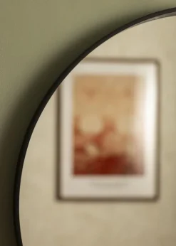 Spejl Reflection Sort 70 cm Ø