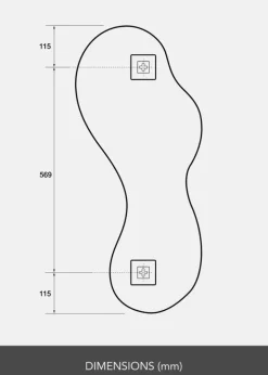 Spejl Resonance 35x80 cm