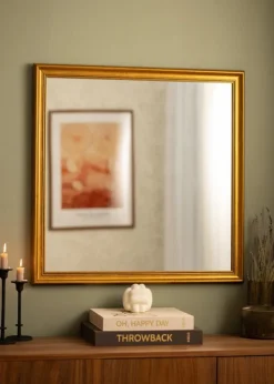 Spejl Rokoko Guld 80x80 cm