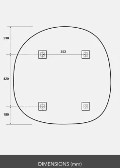 Spejl Roundy 80x80 cm