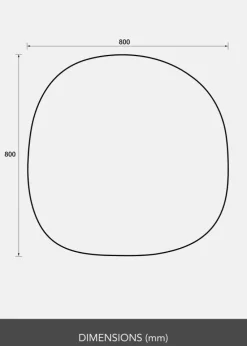 Spejl Roundy 80x80 cm