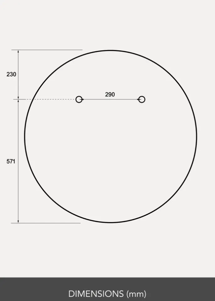 Spejl Rund 80 cm Ø - Selected By BGA