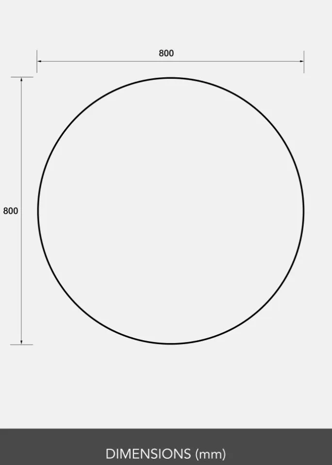 Spejl Rund 80 cm Ø - Selected By BGA