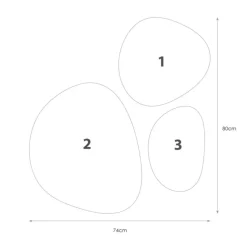 Spejl Set Clear - 3 st
