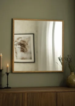 Spejl Solid Oak 73x73 cm