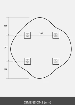 Spejl Spectrum 60x60 cm