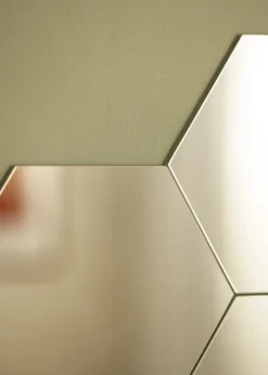 Spejl Sæt Hexagon 18x21 cm - 5 Stk.