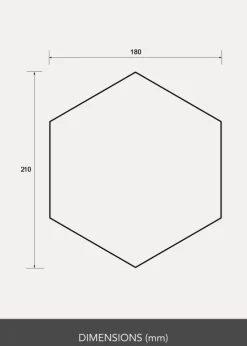 Spejl Sæt Hexagon 18x21 cm - 5 Stk.