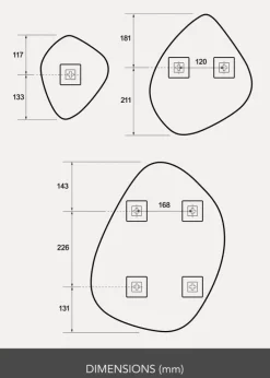 Spejl Sæt Prism - 3 St