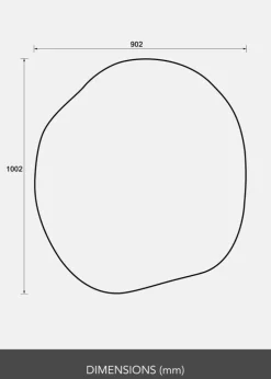 Spejl Vista 100x90 cm