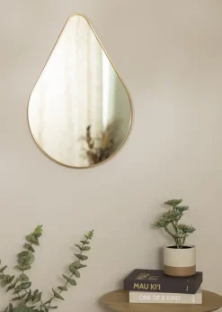 Spejl Water Drop Guld 51x71 cm