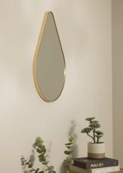 Spejl Water Drop Guld 51x71 cm