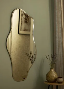 Spejl Wave Gold 55x110 cm