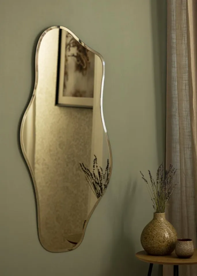 Spejl Wave Gold 55x110 cm