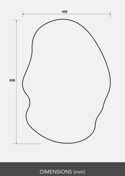 Spejl Wide Cloud 50x70 cm