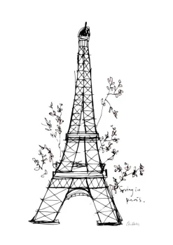 Spring in Paris Plakat (21x29.7 cm (A4))