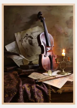 Still Life With Violin Plakat (21x29.7 cm (A4))