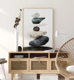 Stones from the beach Plakat (21x29.7 cm (A4))