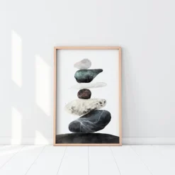 Stones from the beach Plakat (21x29.7 cm (A4))
