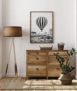 Striped Balloon Plakat (21x29.7 cm (A4))