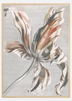 Striped Flower Plakat (21x29.7 cm (A4))