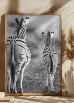 Striped Horse Back Side Plakat (21x29.7 cm (A4))