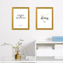 Stylish Wedding Nameposter (21x29,7 cm (A4))