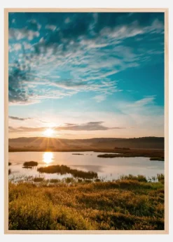 Sunset Over Water Plakat (21x29.7 cm (A4))