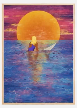 Surfer Girl Plakat (21x29.7 cm (A4))