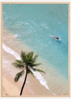 Surfing at the Beach Plakat (21x29.7 cm (A4))