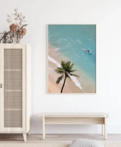 Surfing at the Beach Plakat (21x29.7 cm (A4))