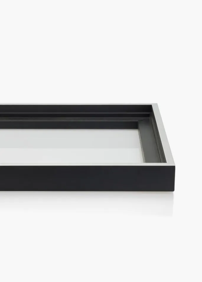 Svæveramme Reno Sort Sølv 50x60 cm