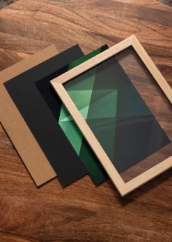 Syrefrit sort indlægsblad - 20x60 cm